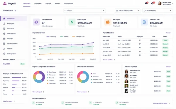 Odoo HR and payroll operations