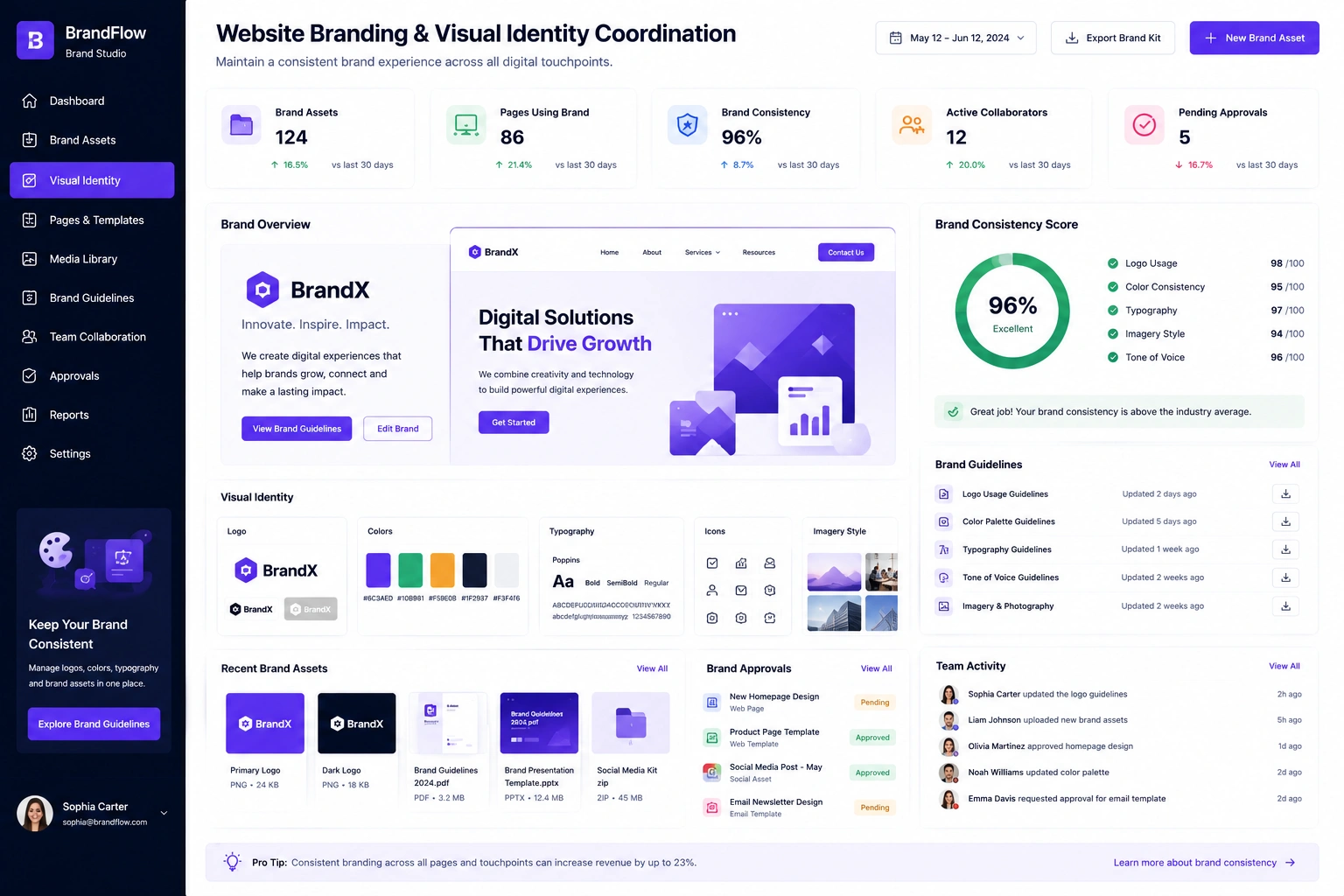 Website Branding & Visual Identity Coordination