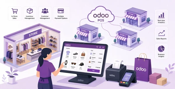 Odoo Point of Sale in a retail counter