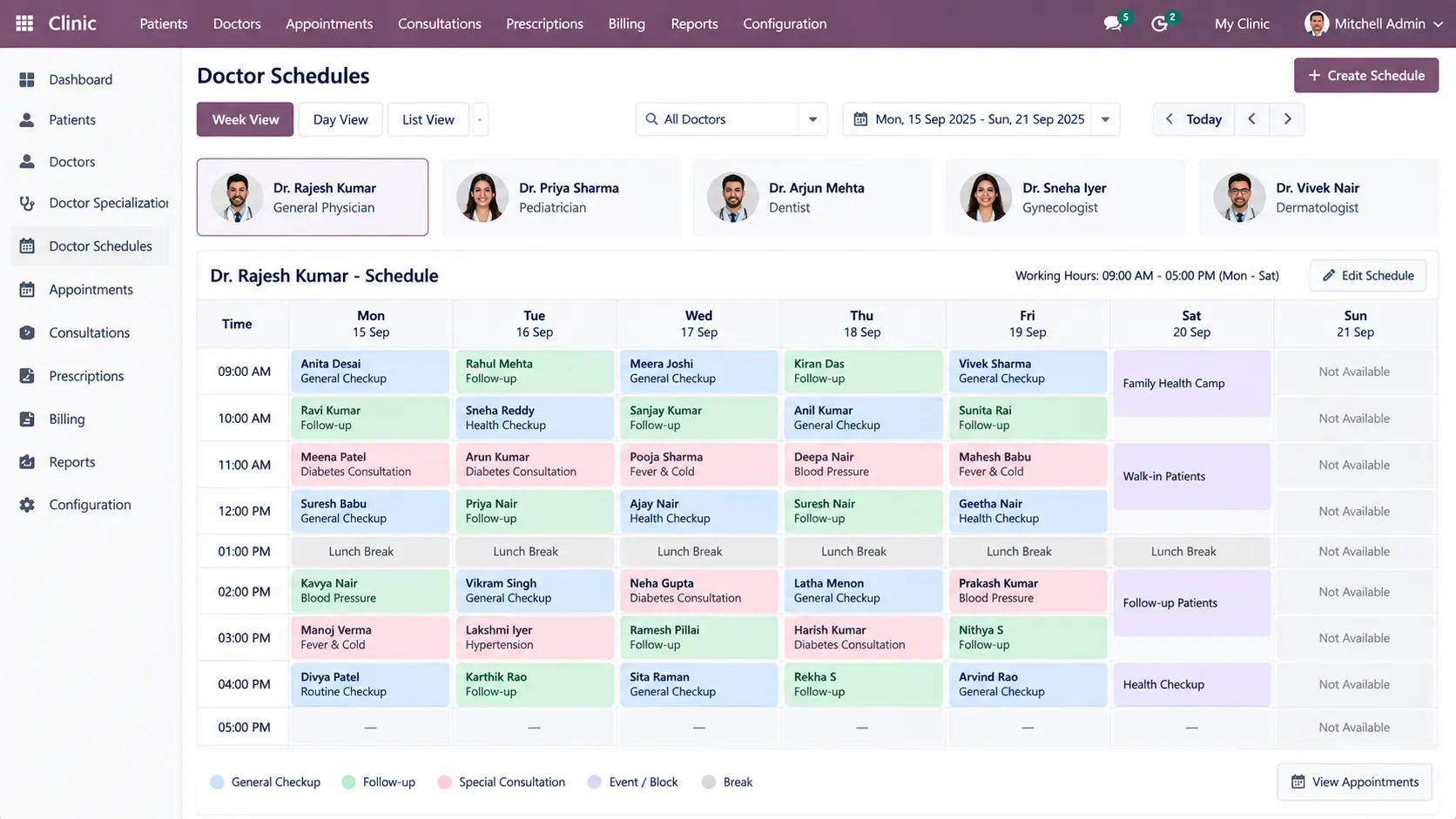 Doctor-Schedules
