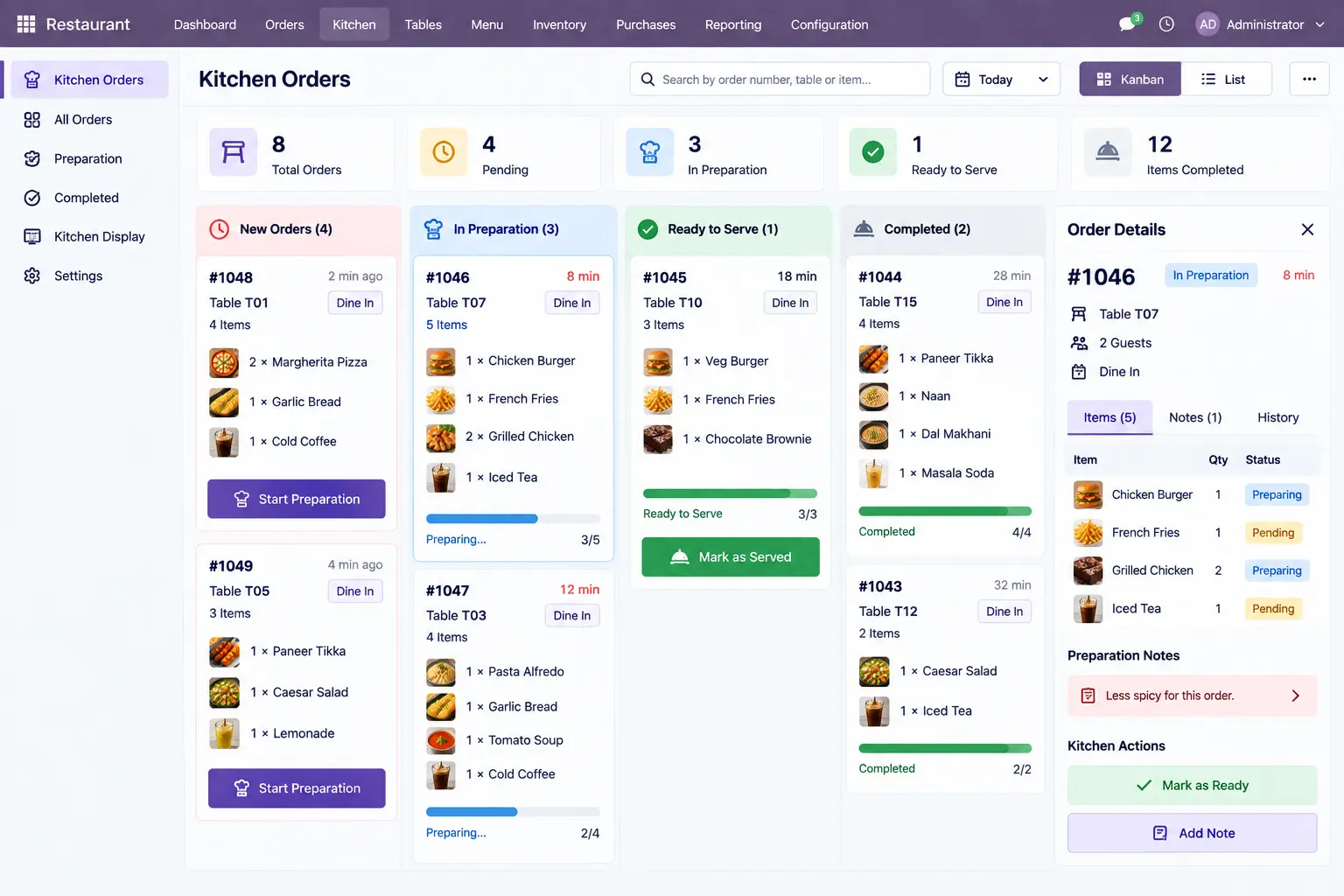 Odoo-Kitchen-Order-Preparation