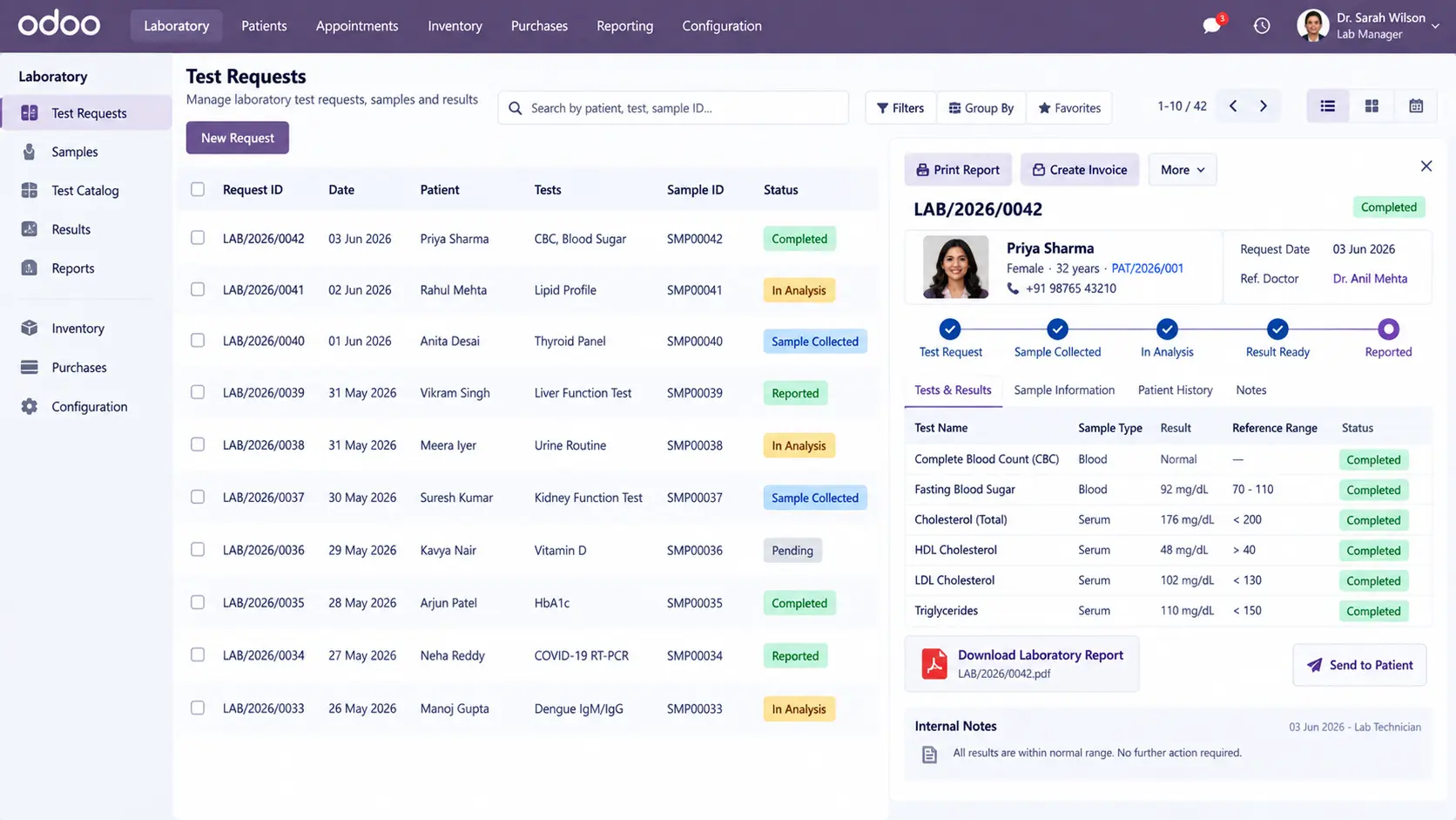 Odoo-Laboratory-Management