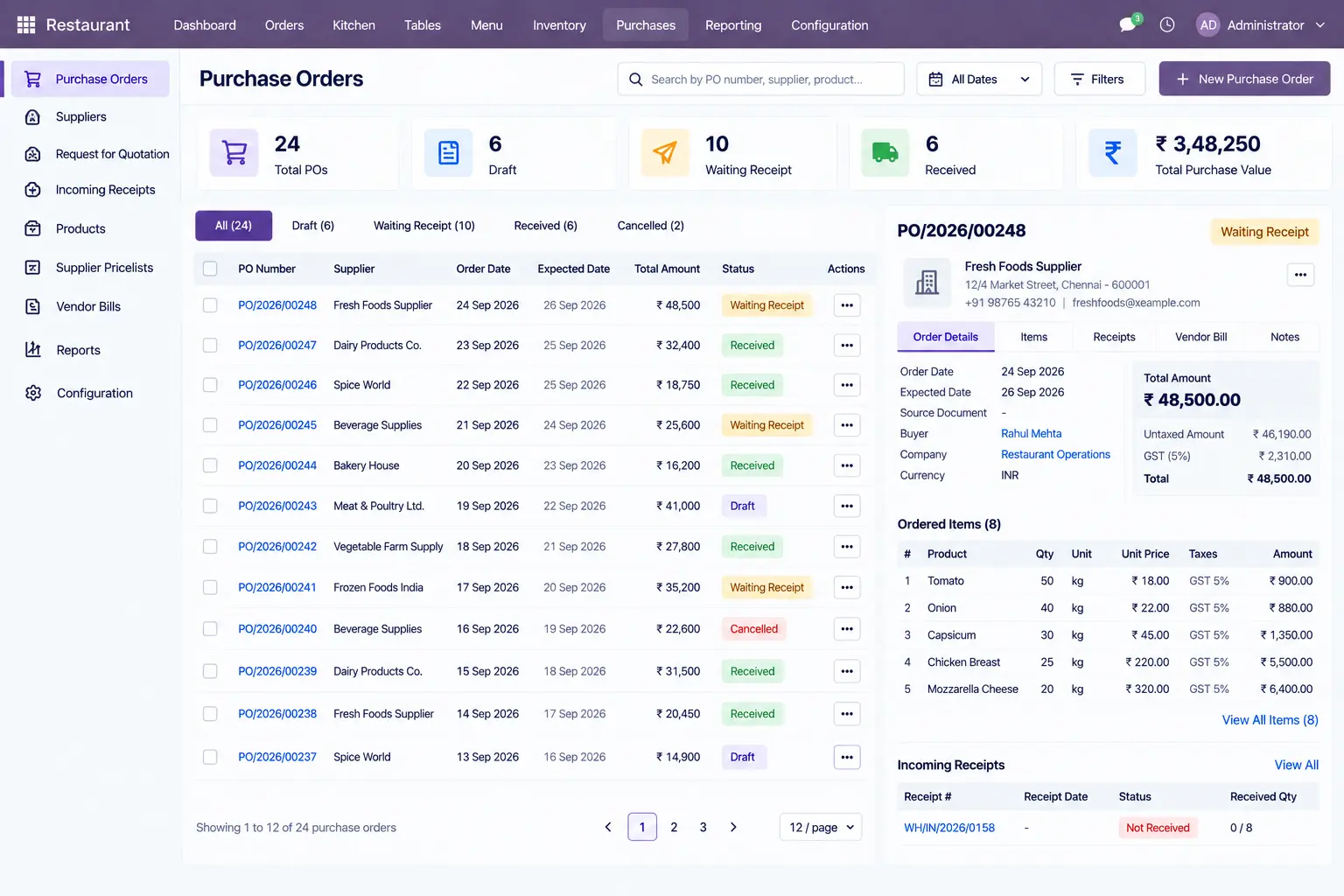 Odoo-Purchasing-Supplier-Management