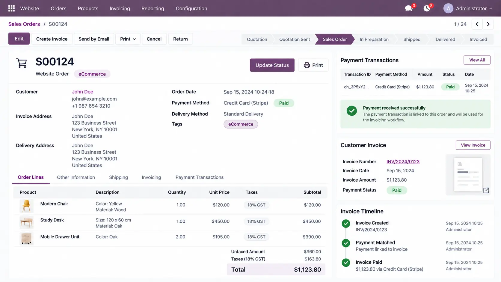Odoo-erp-Online-Payments-Invoicing