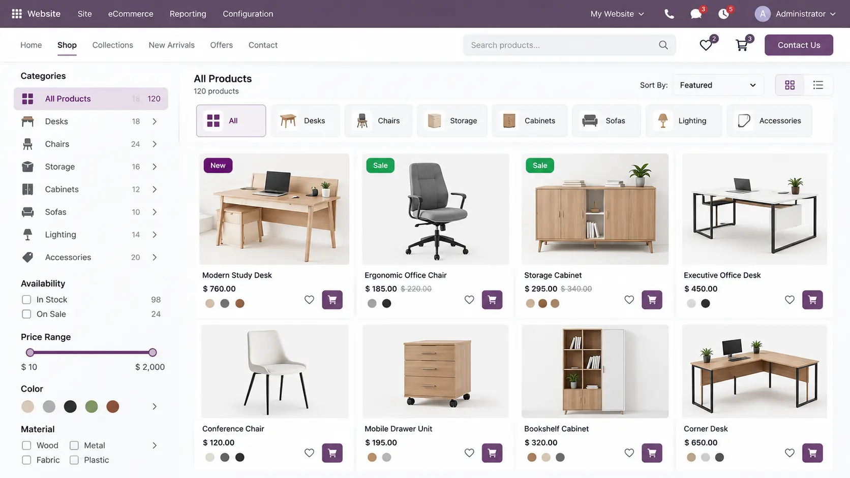Odoo-erp-Storefront-Product-Publishing