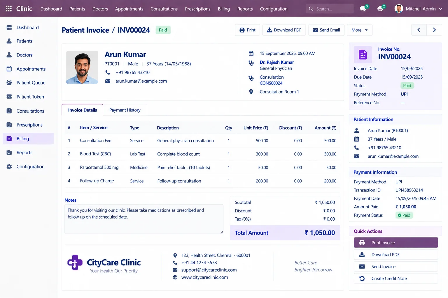 Patient-Invoice