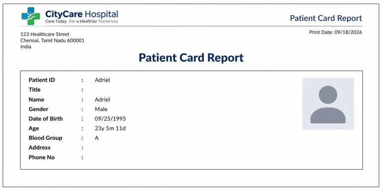 Patients-Card-Report