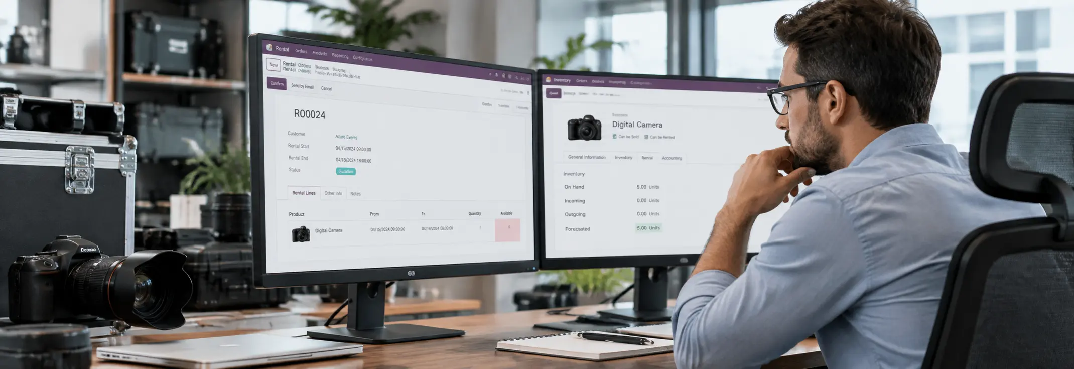Odoo 19 Rental Shows Zero Availability When Stock Is Available